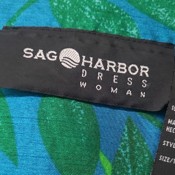 2 Piece Matching Set Capri Tank Top Tropical Palm Print Royal Blue Green Resort - Picture 3 of 16